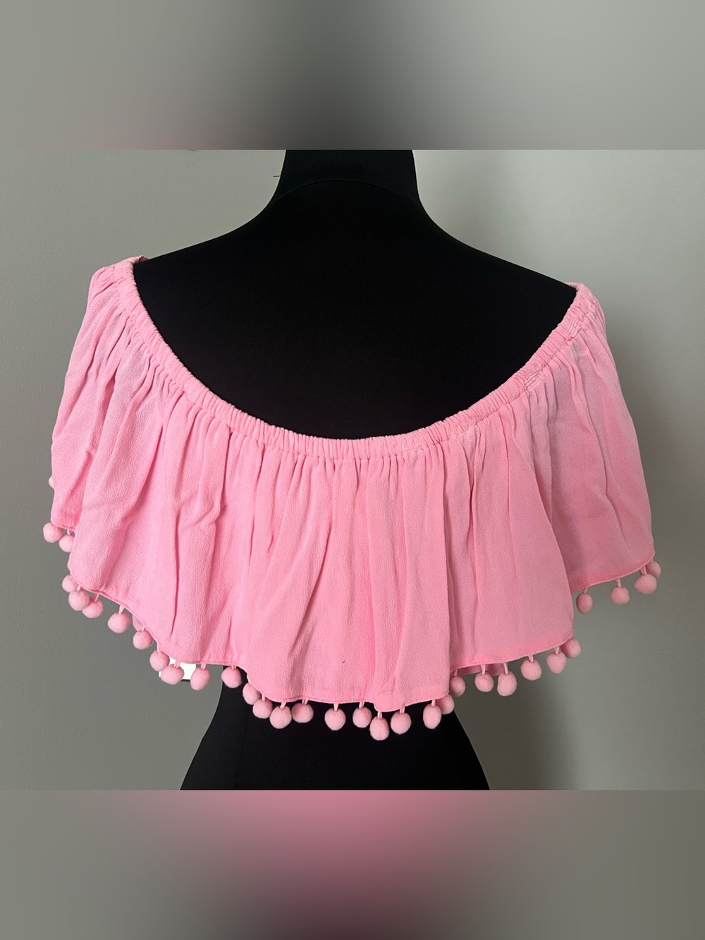 NWT F21 Pink Off-Shoulder Crop Top - Picture 4 of 5